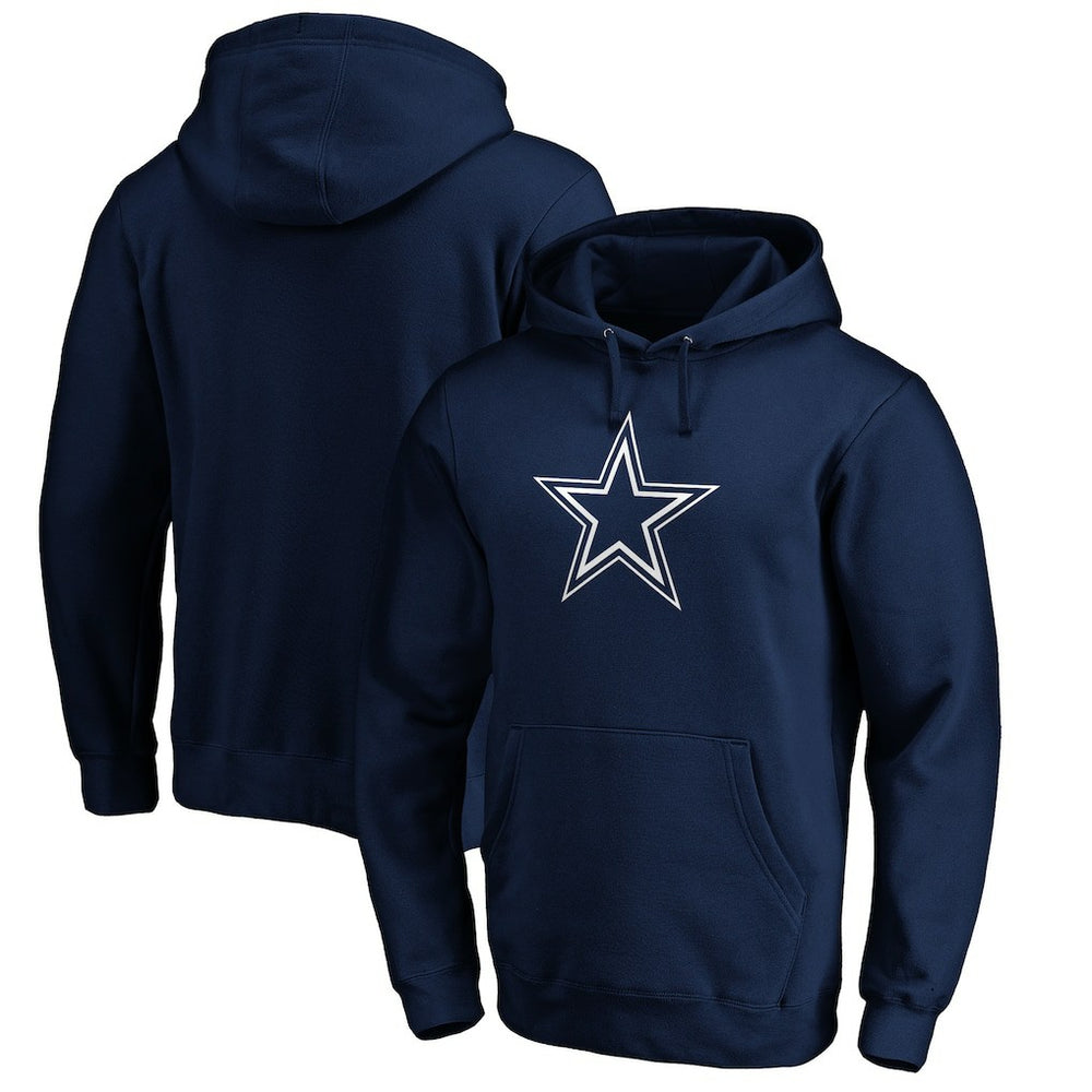 Dallas Cowboys Primary Logo Fitted Pullover Hoodie Navy | NFL