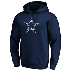 Dallas Cowboys Primary Logo Fitted Pullover Hoodie Navy | NFL