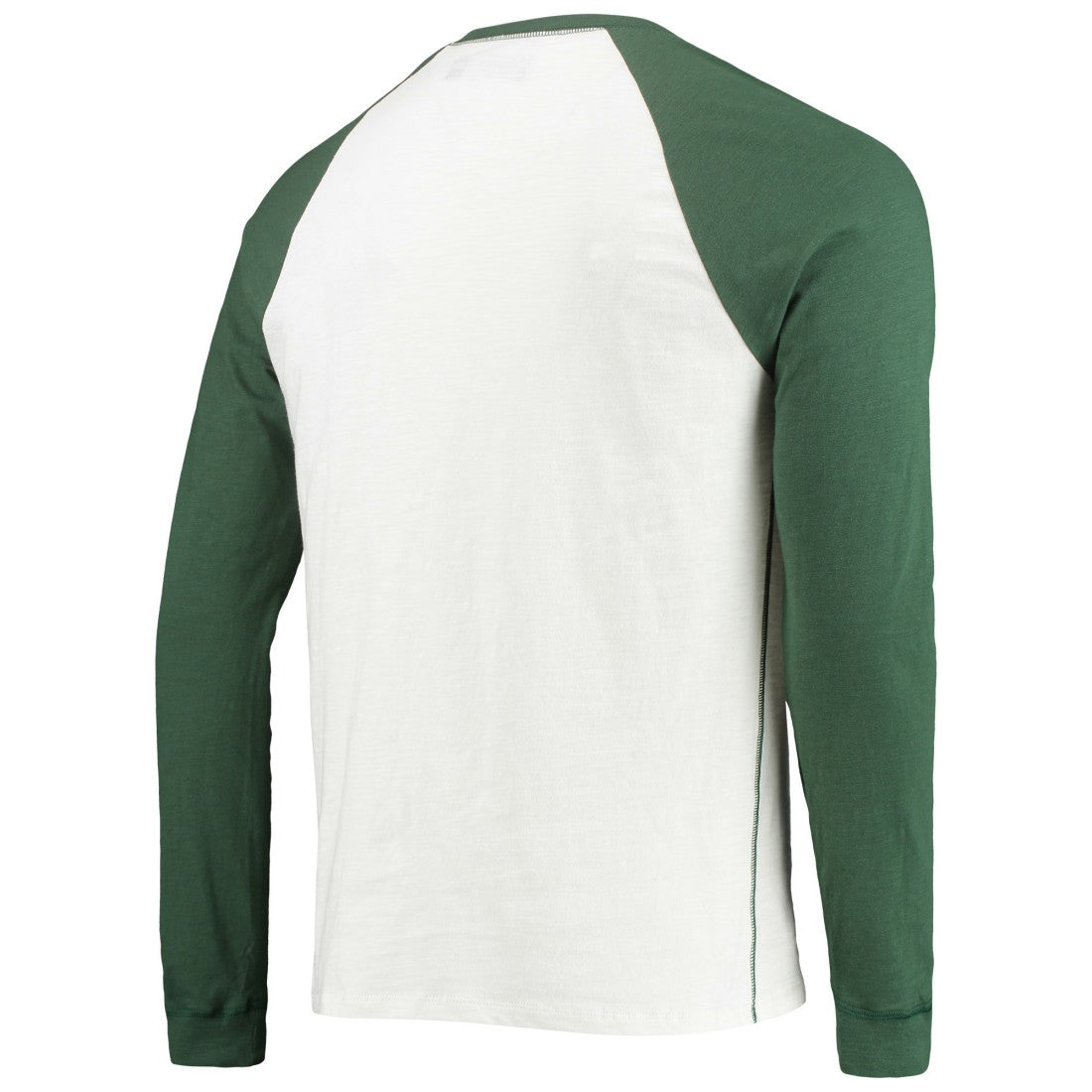 Green Bay Packers Junk Food Colorblock Raglan Long Sleeve T-Shirt White/Green | NFL