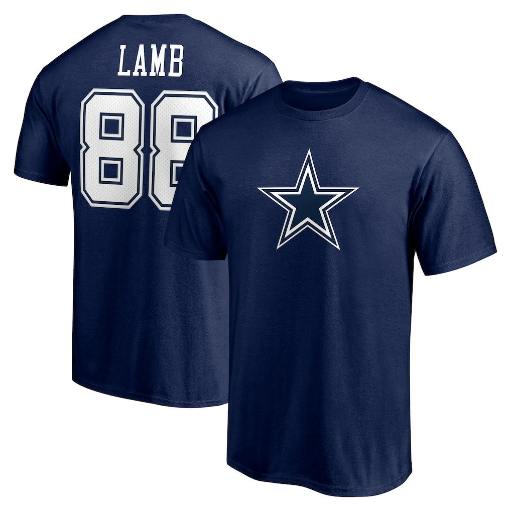 CeeDee Lamb Dallas Cowboys Team Player Icon Name & Number T-Shirt Navy | NFL