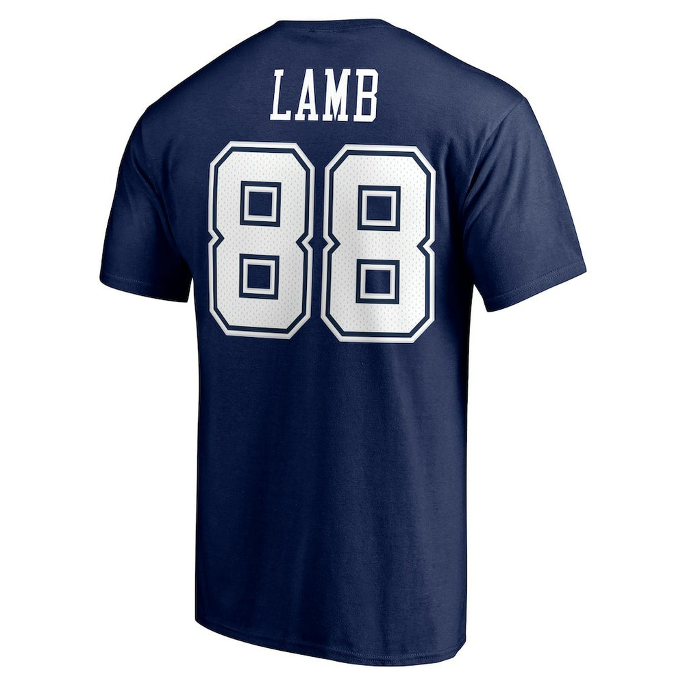 CeeDee Lamb Dallas Cowboys Team Player Icon Name & Number T-Shirt Navy | NFL