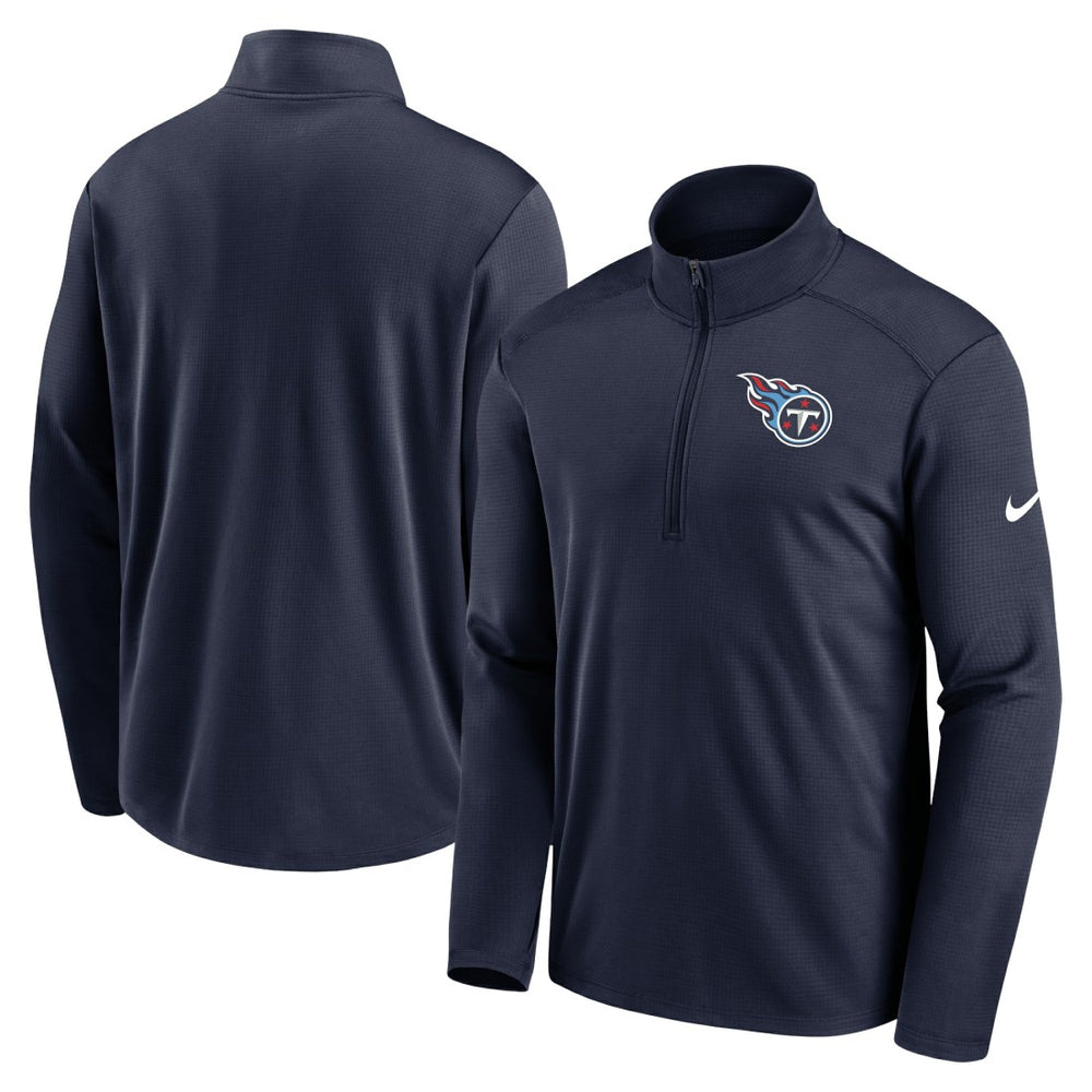 Tennessee Titans Logo Pacer Performance Half-Zip Jacket Navy | Nike for Sale