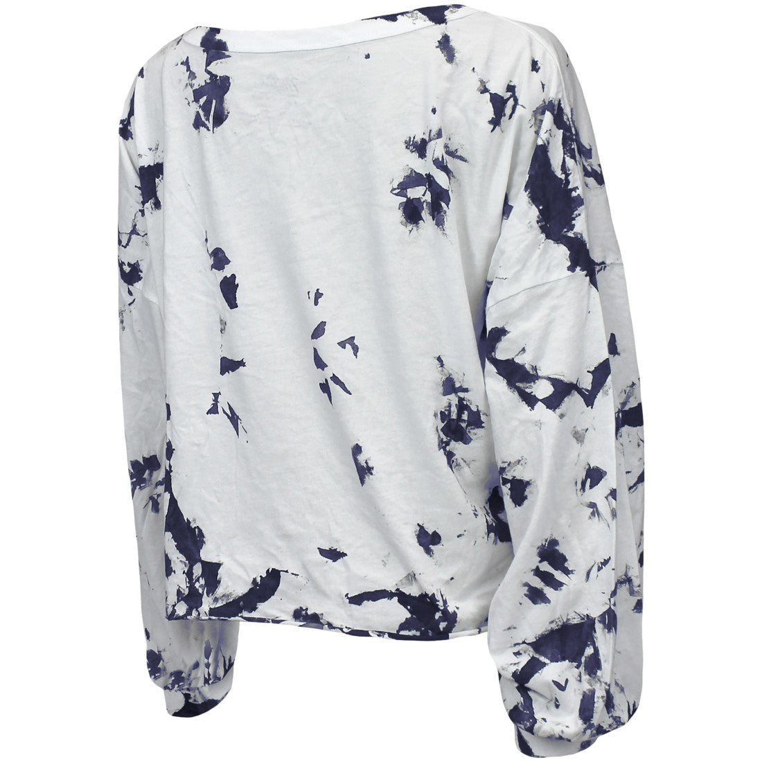 Tennessee Titans Majestic Threads Women's Off-Shoulder Tie-Dye V-Neck Long Sleeve T-Shirt White/Navy | NFL