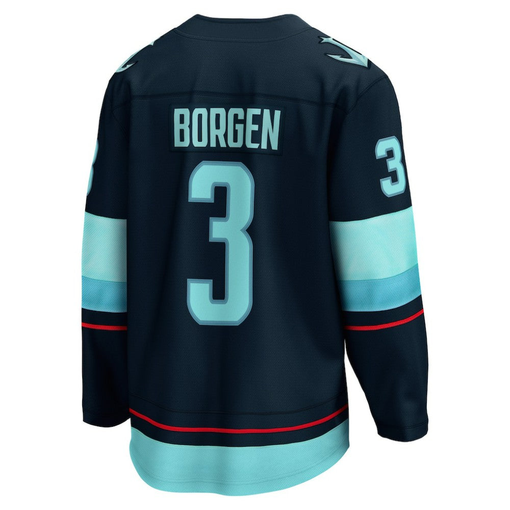 Will Borgen Seattle Kraken Fanatics Home Breakaway Player Jersey - Deep Sea Blue - NHL