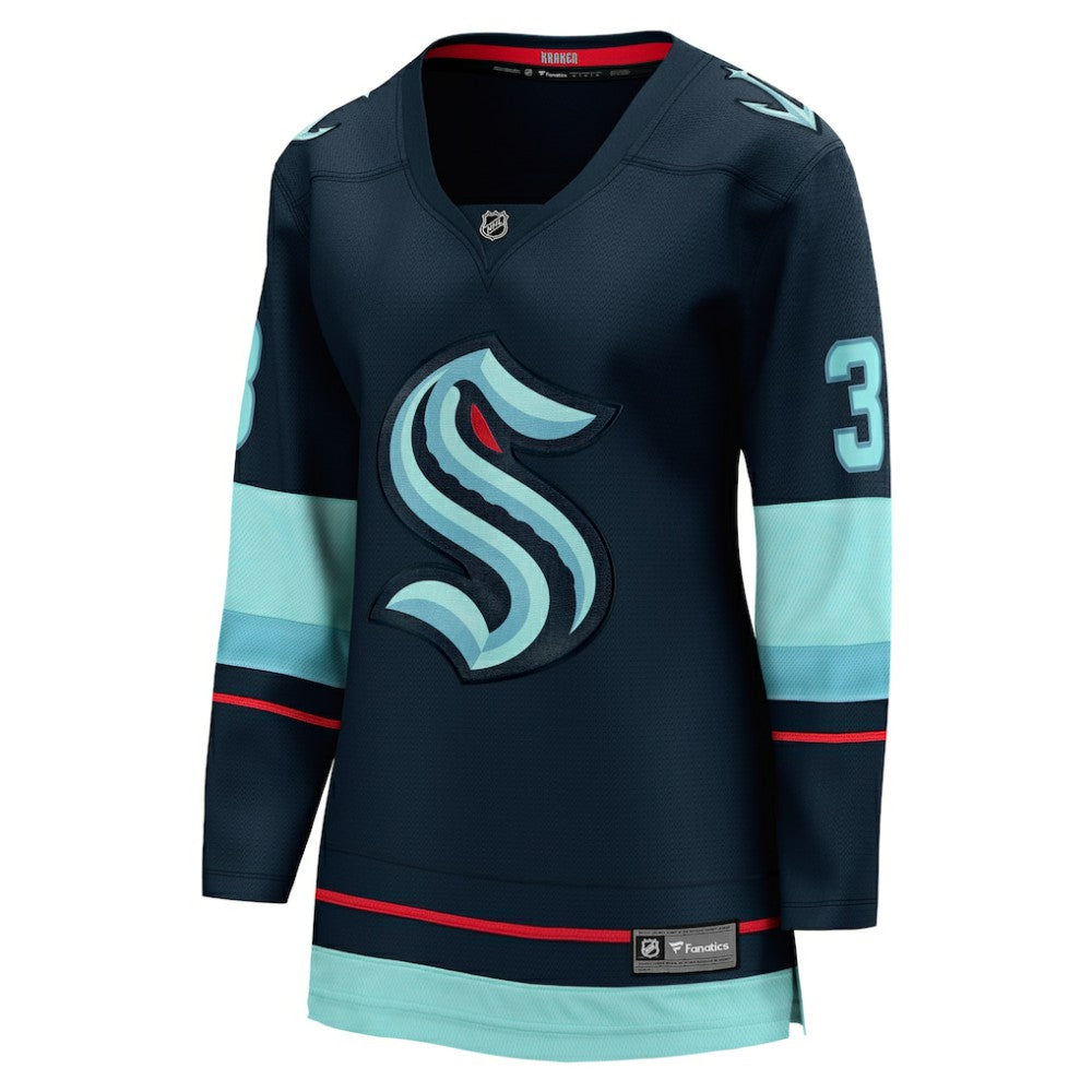 Will Borgen Seattle Kraken Fanatics Women's Home Breakaway Player Jersey - Deep Sea Blue - NHL