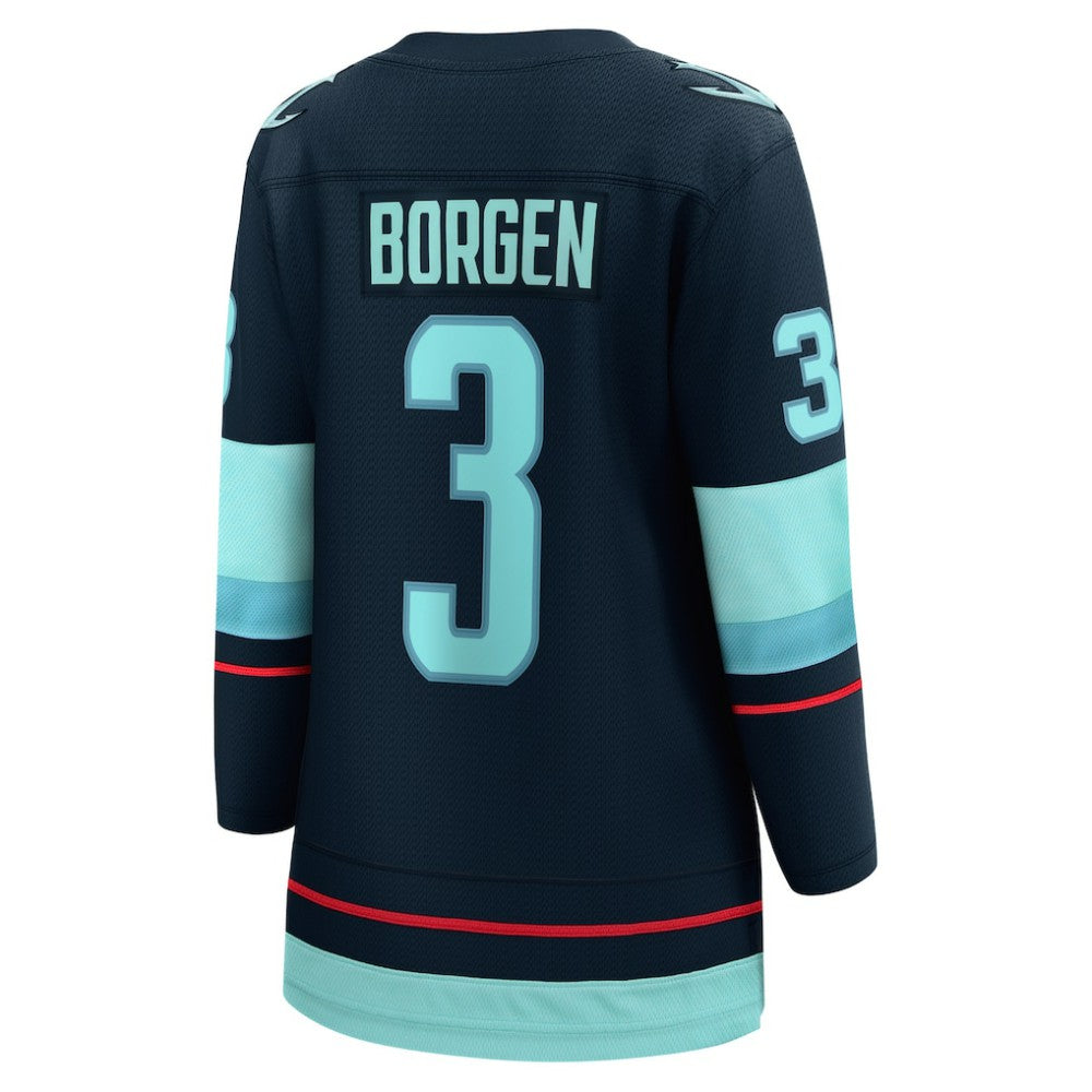 Will Borgen Seattle Kraken Fanatics Women's Home Breakaway Player Jersey - Deep Sea Blue - NHL