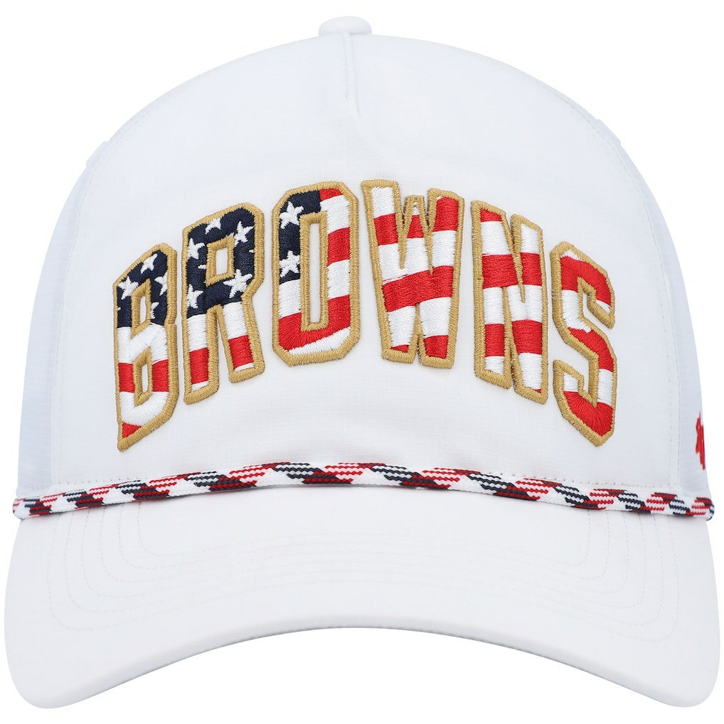 Cleveland Browns '47 Hitch Stars and Stripes Trucker Adjustable Hat White | 47 brand