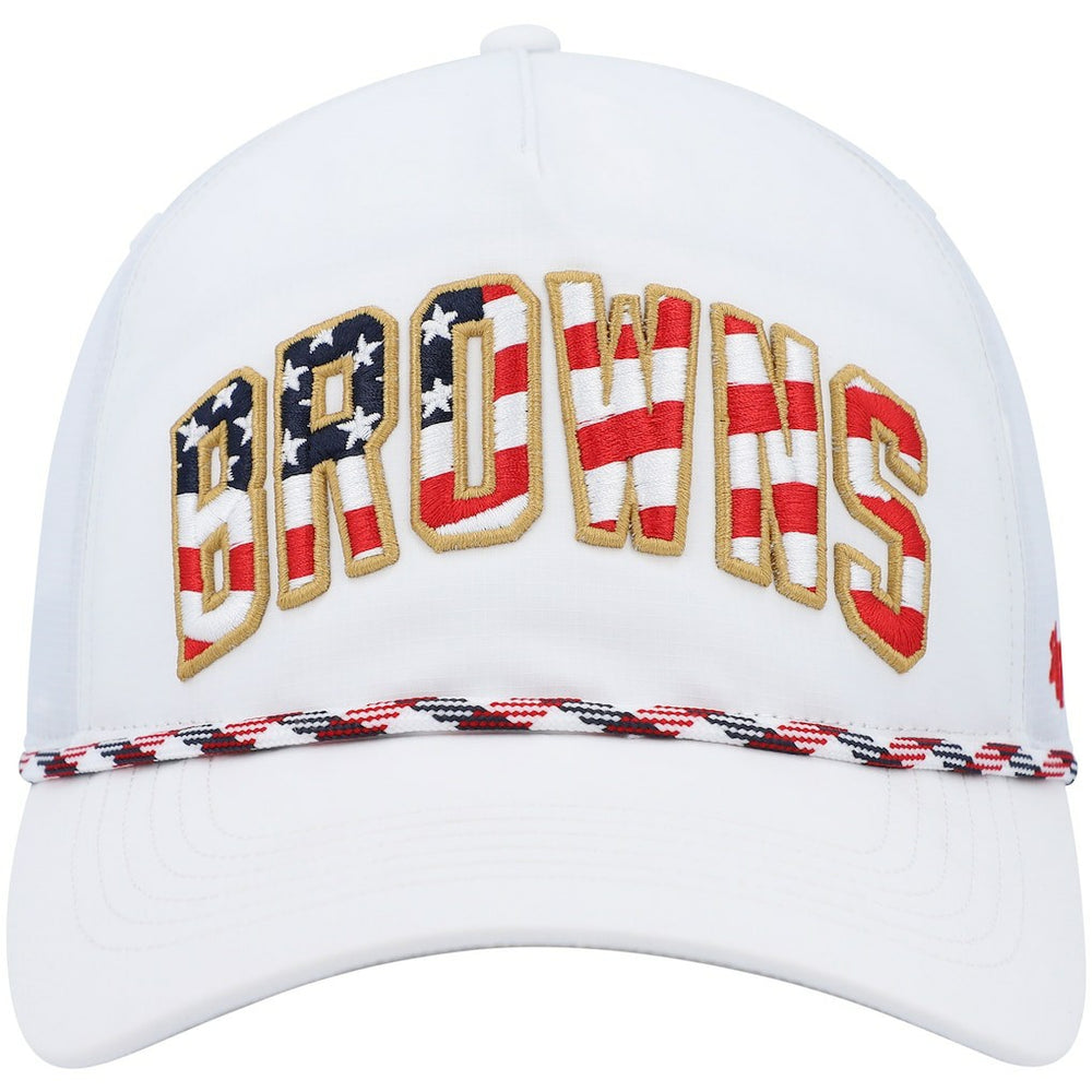 Cleveland Browns '47 Hitch Stars and Stripes Trucker Adjustable Hat White | 47 brand