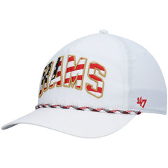 Los Angeles Rams '47 Hitch Stars and Stripes Trucker Adjustable Hat White | 47 brand