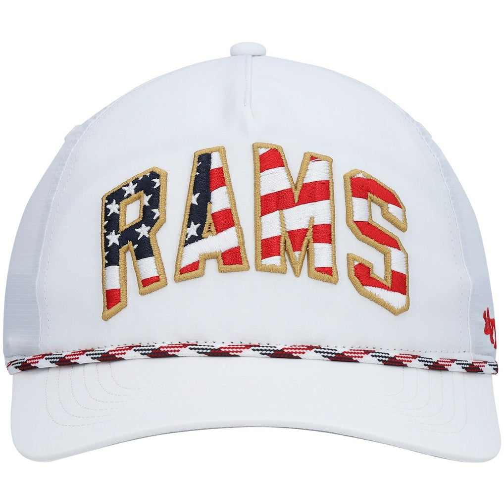 Los Angeles Rams '47 Hitch Stars and Stripes Trucker Adjustable Hat White | 47 brand