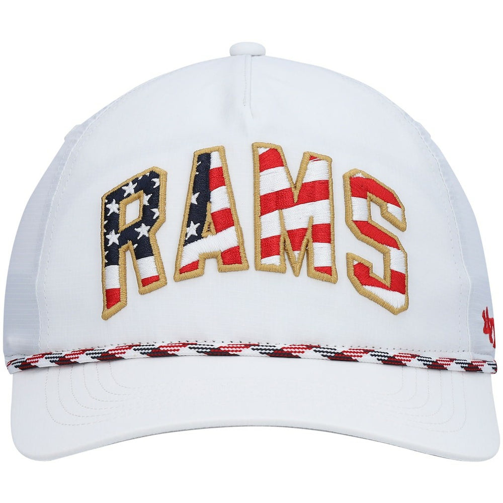 Los Angeles Rams '47 Hitch Stars and Stripes Trucker Adjustable Hat White | 47 brand