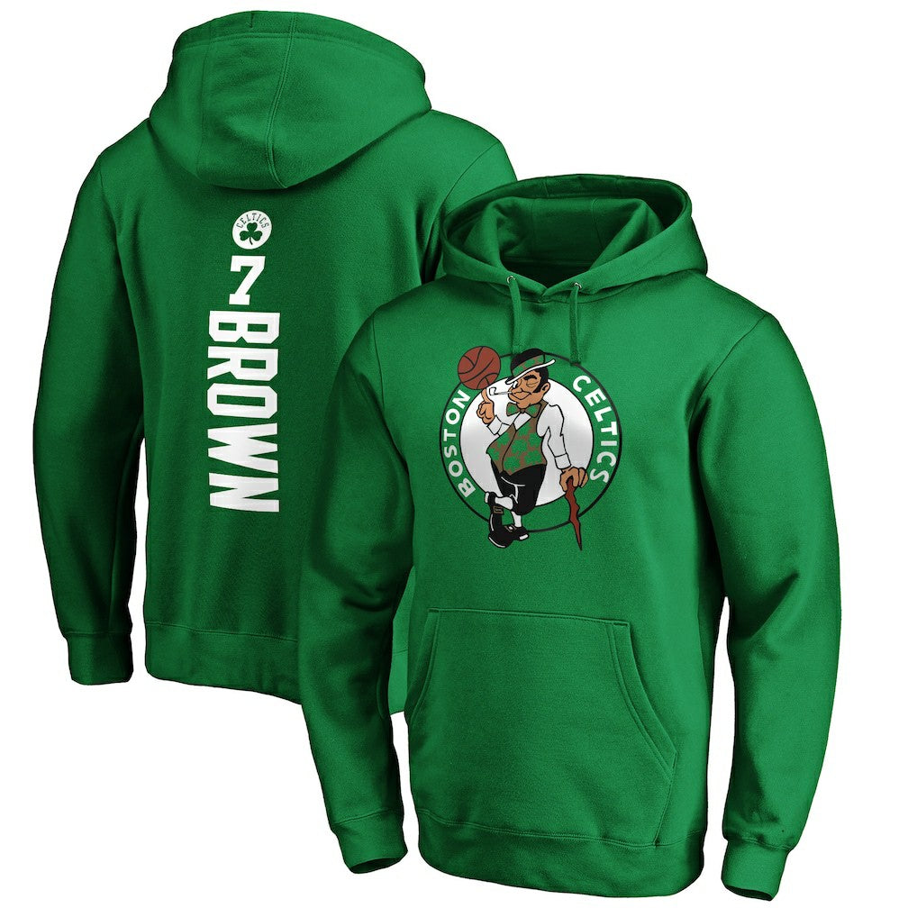 Jaylen Brown Boston Celtics Playmaker Name & Number Pullover Hoodie Kelly Green - NBA
