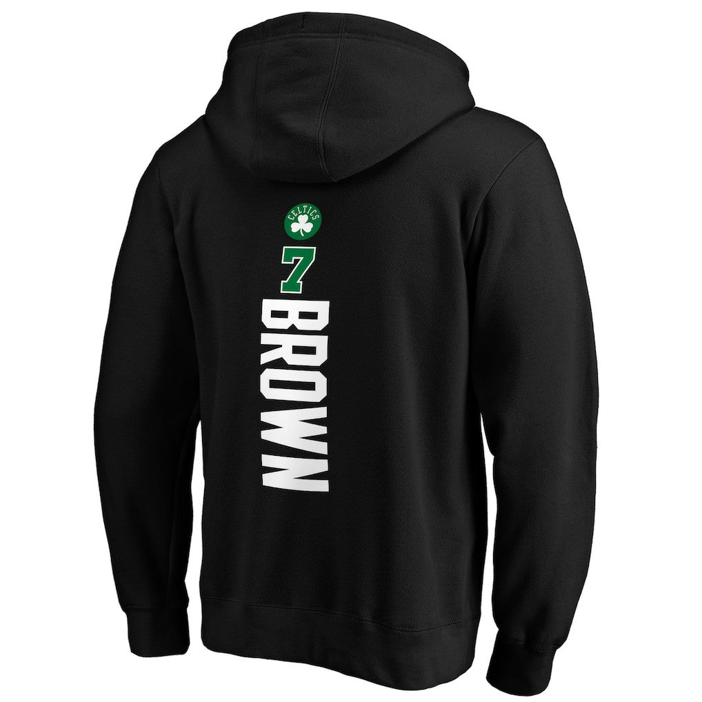 Jaylen Brown Boston Celtics Playmaker Name & Number Pullover Hoodie Black - NBA