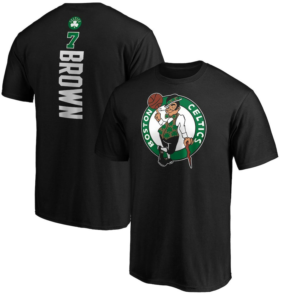 Jaylen Brown Boston Celtics Playmaker Name & Number T-Shirt Black - NBA