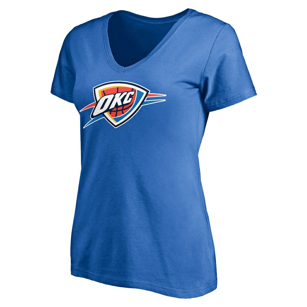 Shai Gilgeous-Alexander Oklahoma City Thunder Women's Playmaker Name & Number V-Neck T-Shirt Blue - NBA