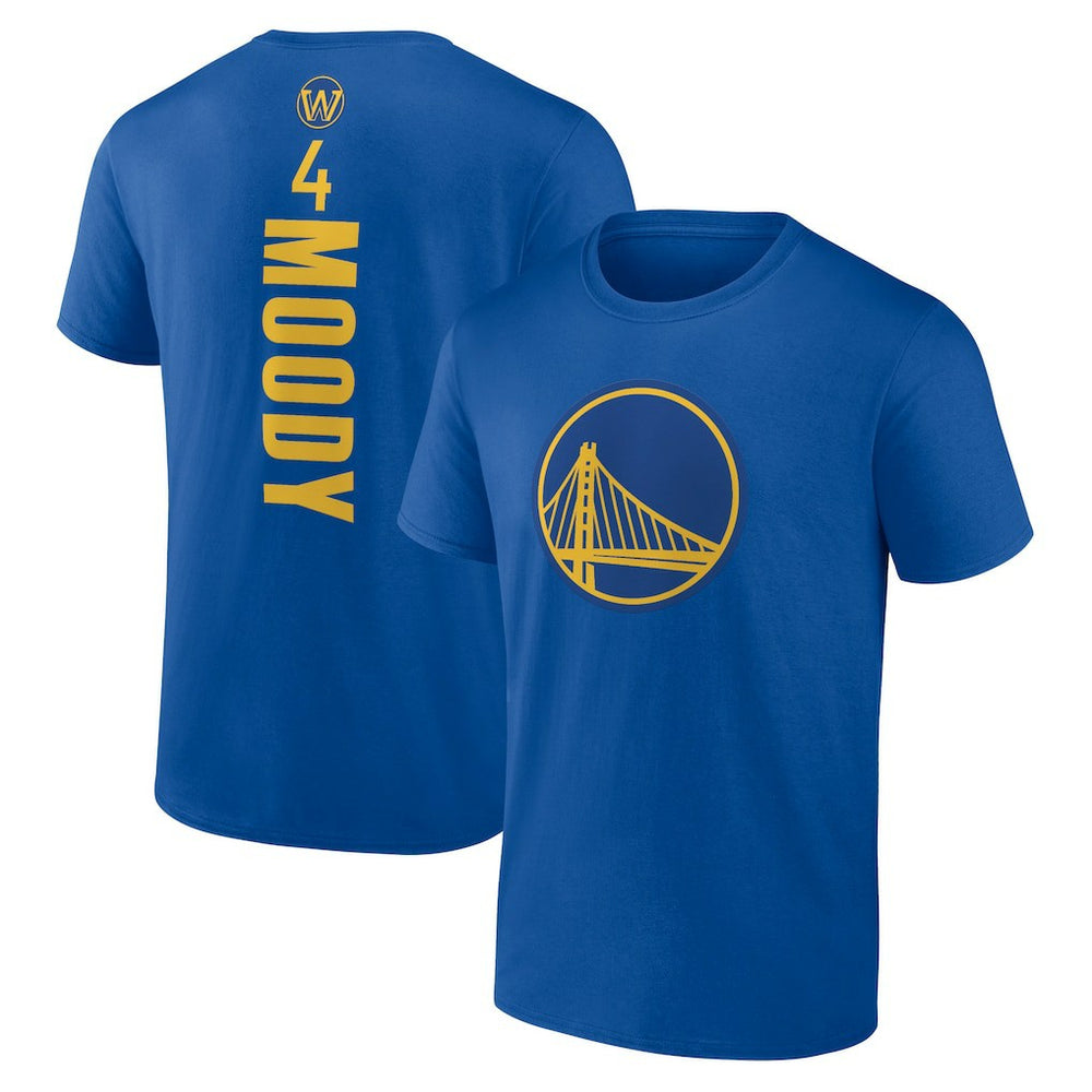 Moses Moody Golden State Warriors Playmaker Name & Number T-Shirt Royal - NBA
