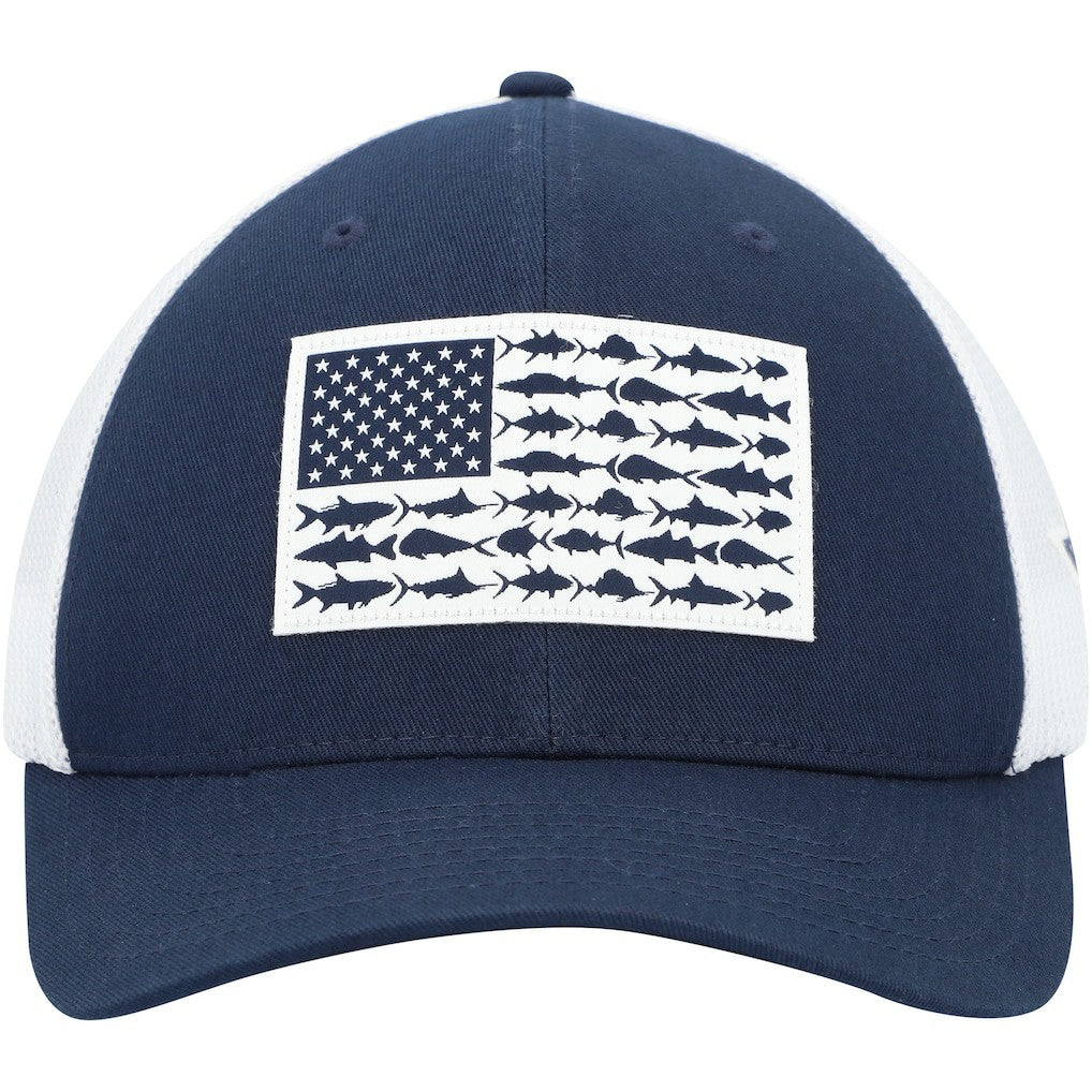 Dallas Cowboys Mesh Fish Flag Flex Hat Navy/White | Columbia