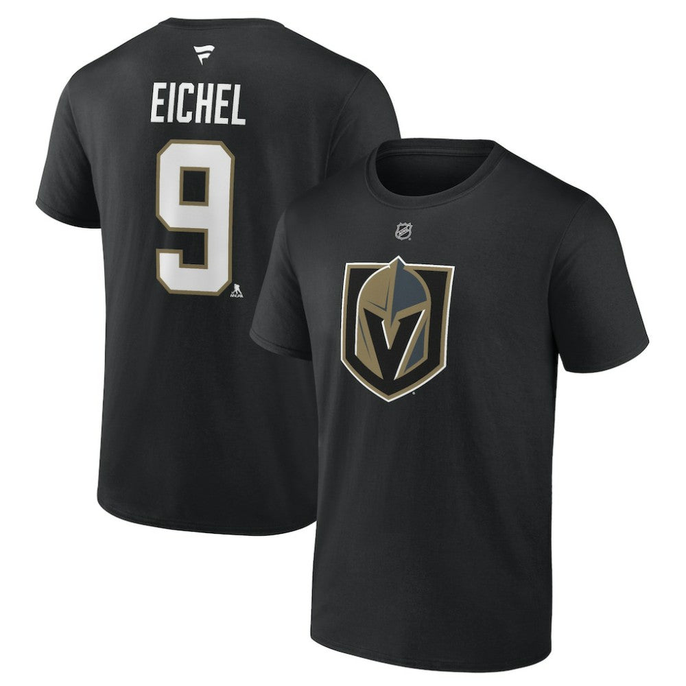 Jack Eichel Vegas Golden Knights Fanatics Authentic Stack Name & Number T-Shirt - Black - NHL