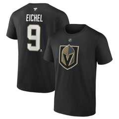 Jack Eichel Vegas Golden Knights Fanatics Authentic Stack Name & Number T-Shirt - Black - NHL