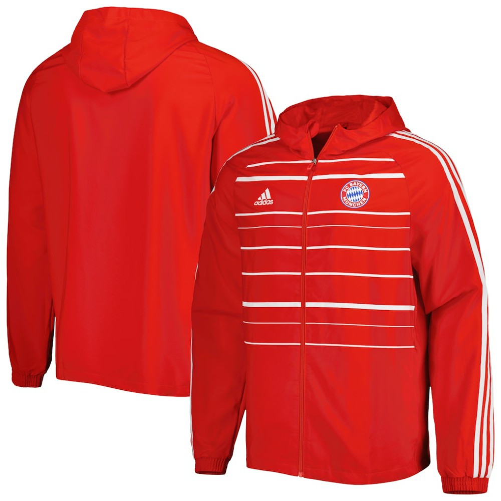 Bayern Munich DNA Raglan Full-Zip Hoodie Windbreaker Jacket Red | Adidas cheap