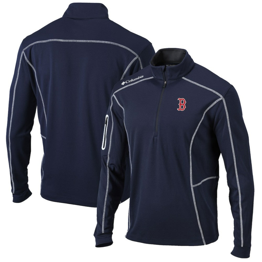 Boston Red Sox Columbia Shotgun Omni-Wick Quarter-Zip Pullover Jacket - MLB