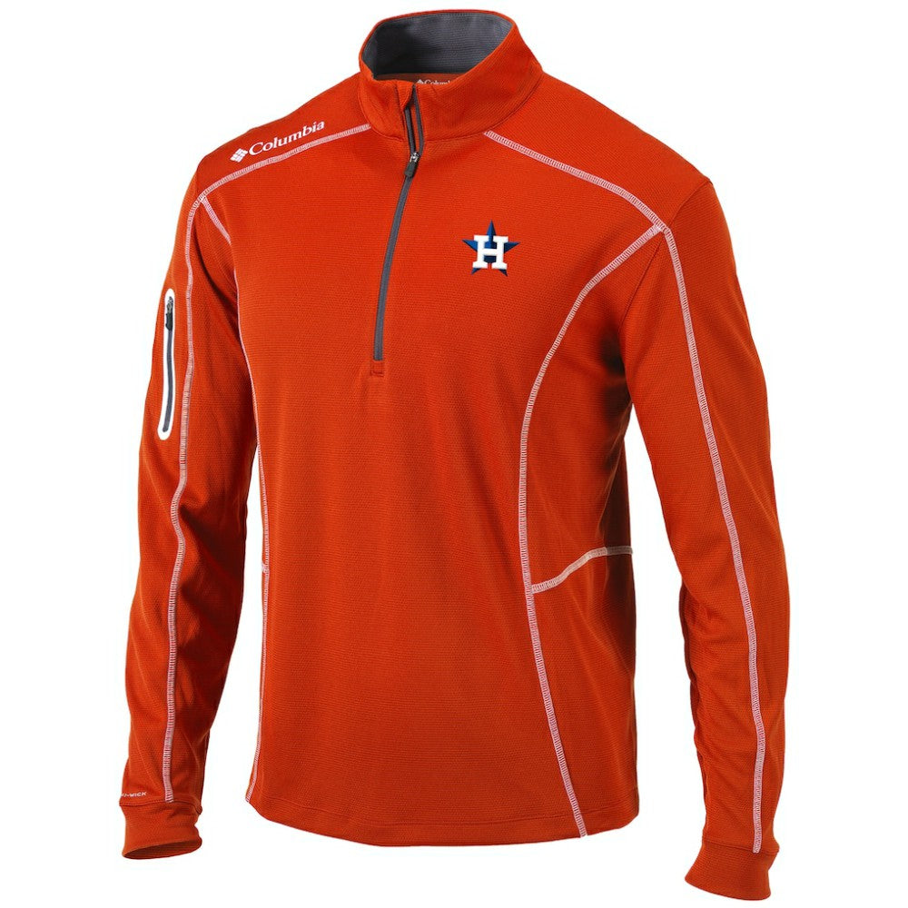 Houston Astros Columbia Shotgun Omni-Wick Quarter-Zip Pullover Jacket - MLB