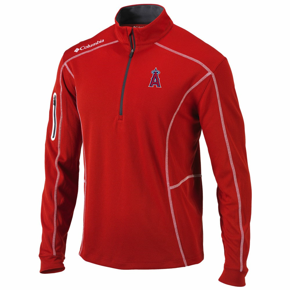 Los Angeles Angels Columbia Shotgun Omni-Wick Quarter-Zip Pullover Jacket - MLB