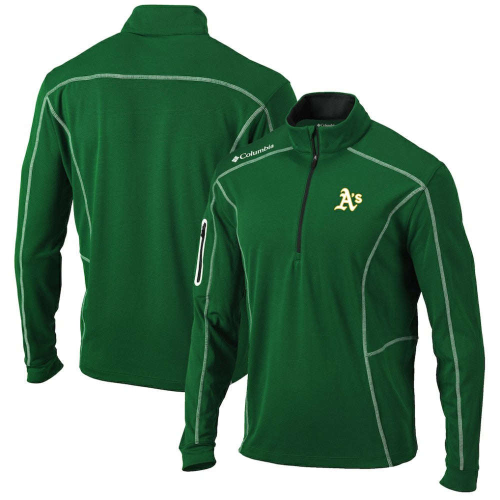Athletics Columbia Shotgun Omni-Wick Quarter-Zip Pullover Jacket - MLB