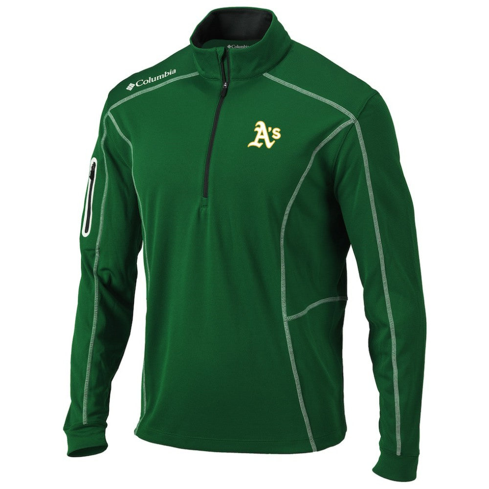 Athletics Columbia Shotgun Omni-Wick Quarter-Zip Pullover Jacket - MLB