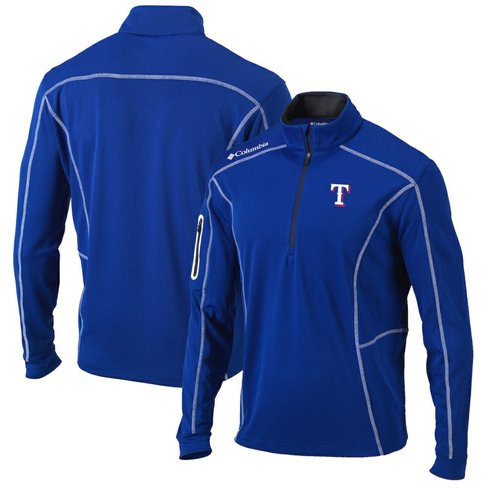 Texas Rangers Columbia Shotgun Omni-Wick Quarter-Zip Pullover Jacket - MLB