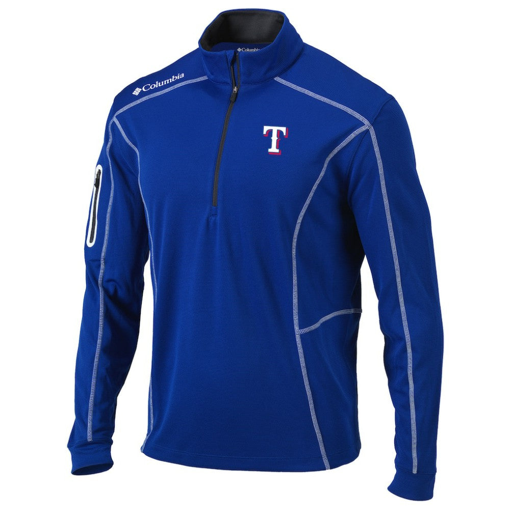 Texas Rangers Columbia Shotgun Omni-Wick Quarter-Zip Pullover Jacket - MLB
