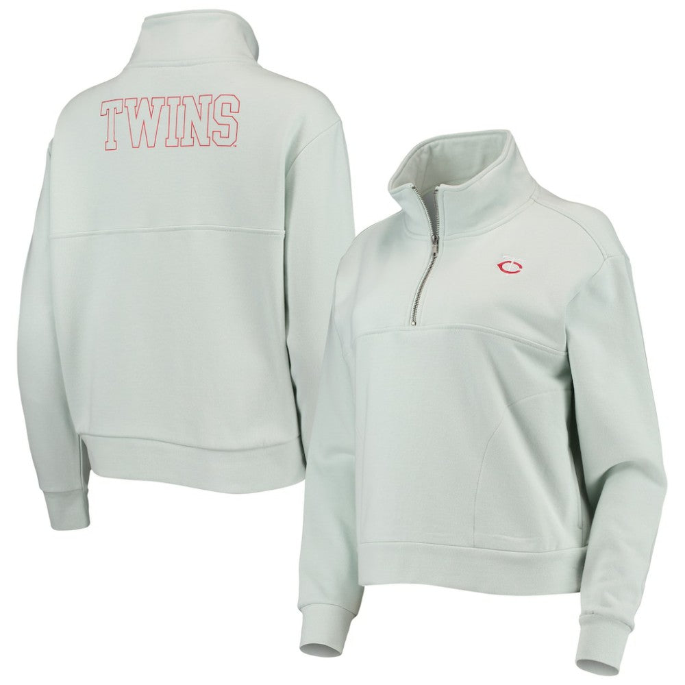 Minnesota Twins The Wild Collective Women's Two-Hit Quarter-Zip Pullover Top - MLB
