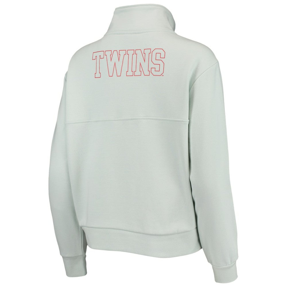 Minnesota Twins The Wild Collective Women's Two-Hit Quarter-Zip Pullover Top - MLB