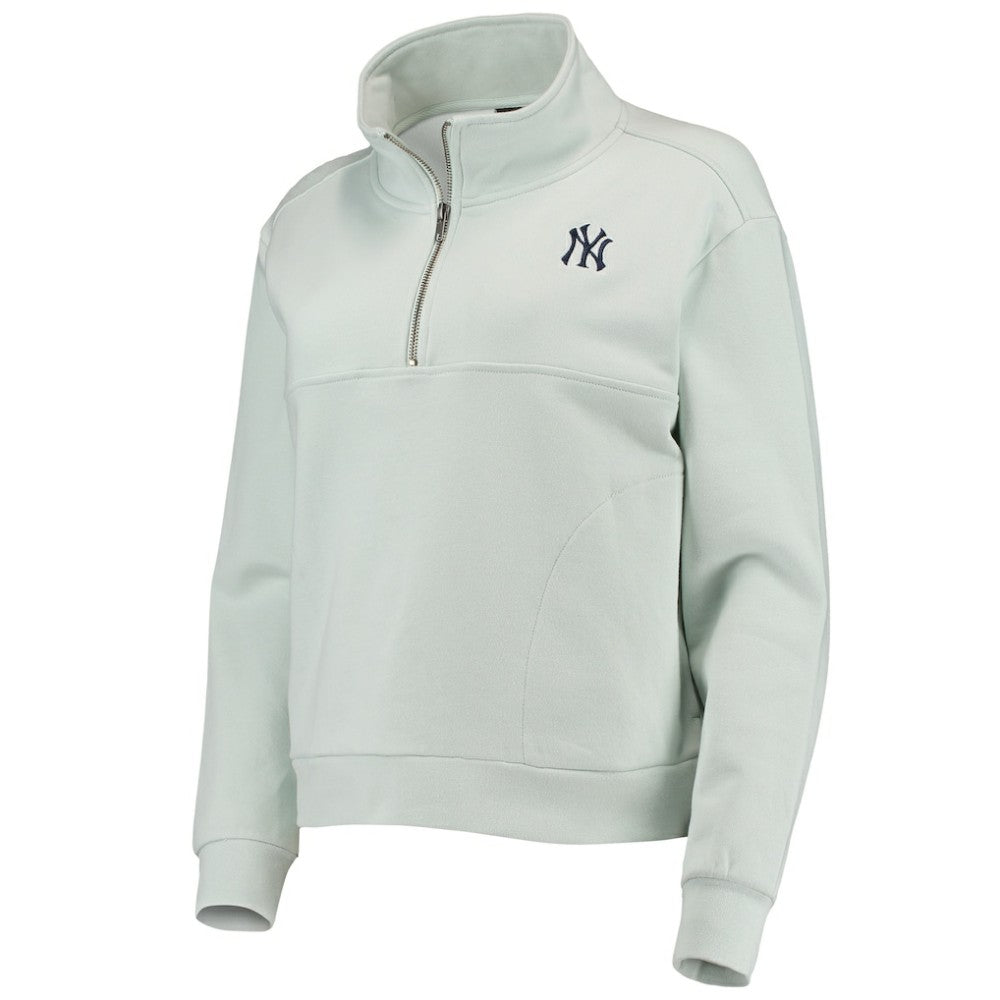 New York Yankees The Wild Collective Women's Two-Hit Quarter-Zip Pullover Top - MLB