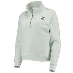 New York Yankees The Wild Collective Women's Two-Hit Quarter-Zip Pullover Top - MLB