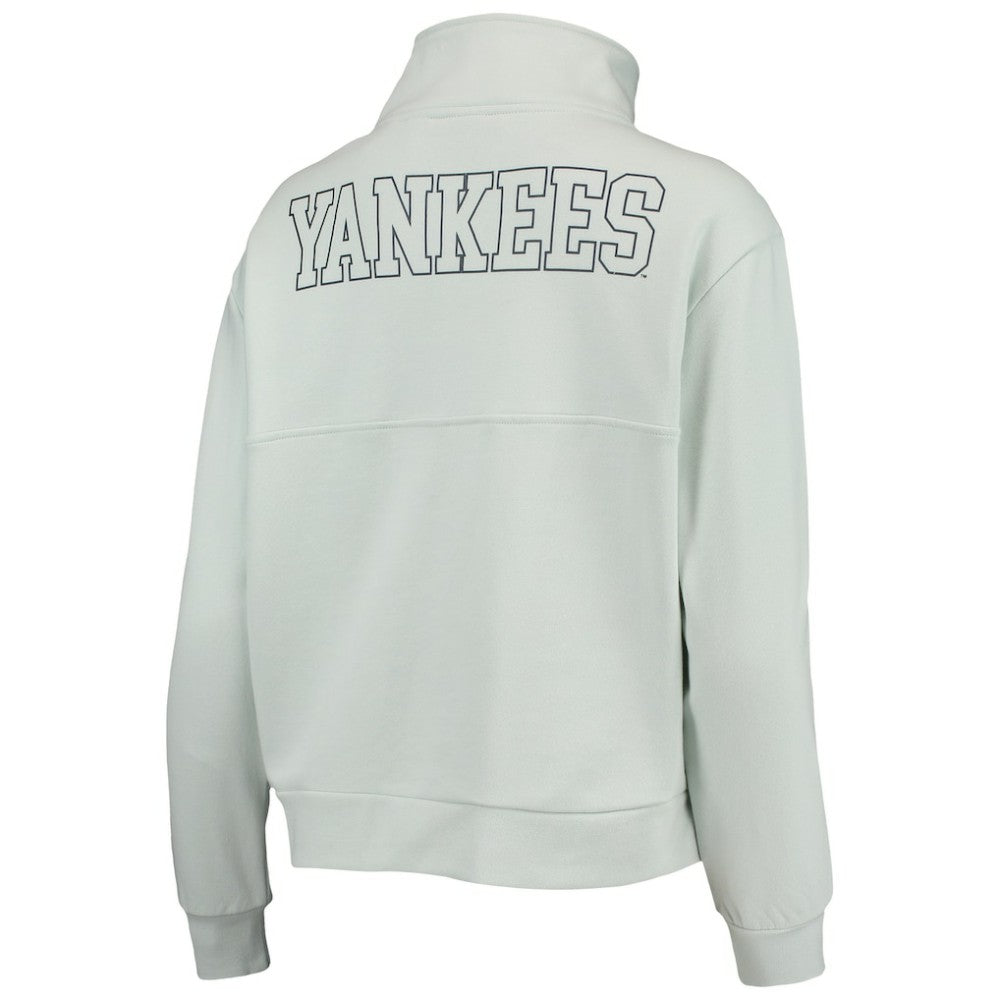 New York Yankees The Wild Collective Women's Two-Hit Quarter-Zip Pullover Top - MLB