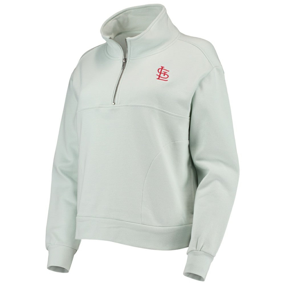St. Louis Cardinals The Wild Collective Women's Two-Hit Quarter-Zip Pullover Top - MLB