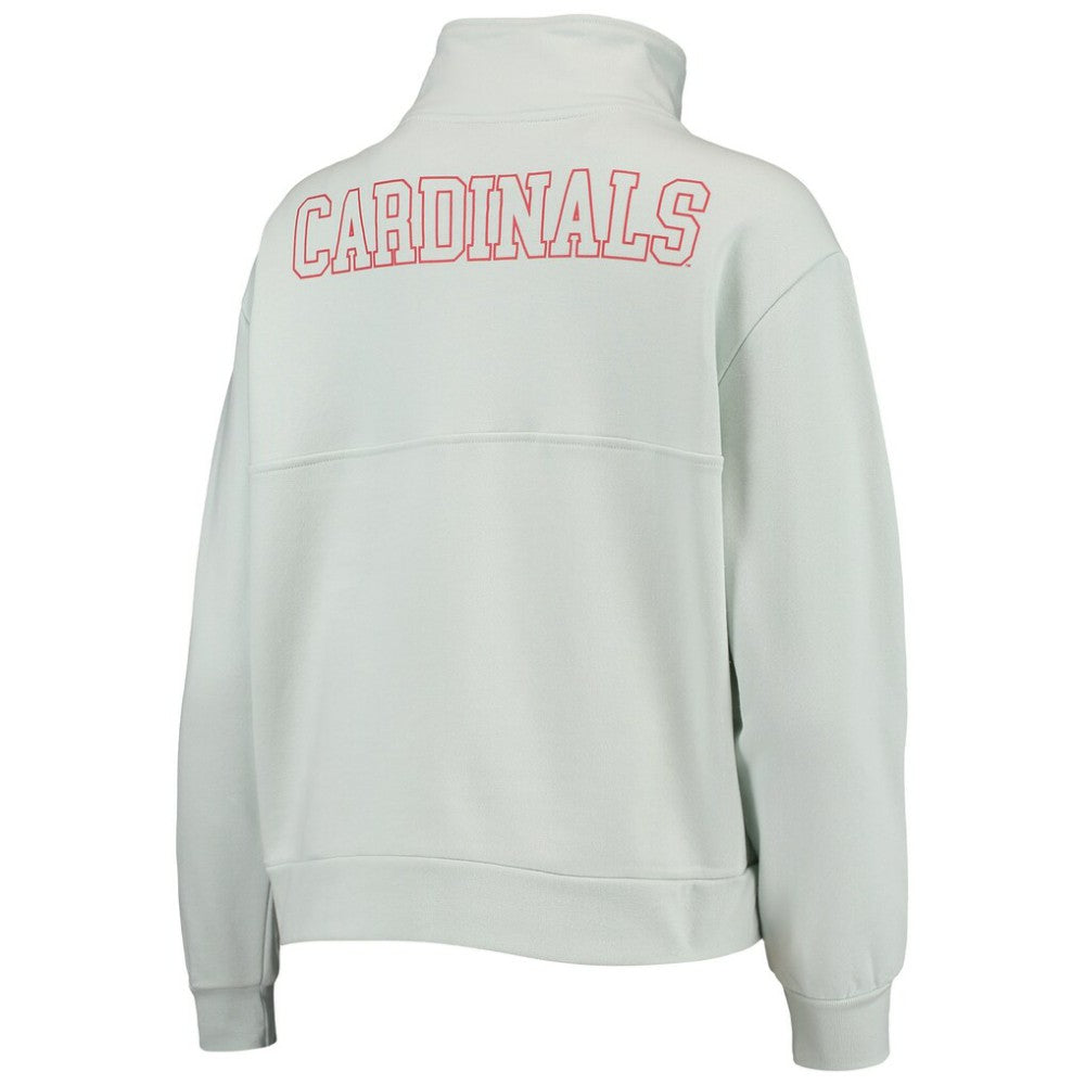 St. Louis Cardinals The Wild Collective Women's Two-Hit Quarter-Zip Pullover Top - MLB