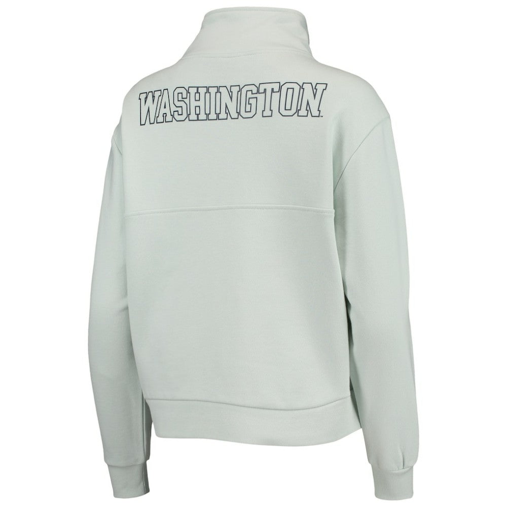 Washington Nationals The Wild Collective Women's Two-Hit Quarter-Zip Pullover Top - MLB