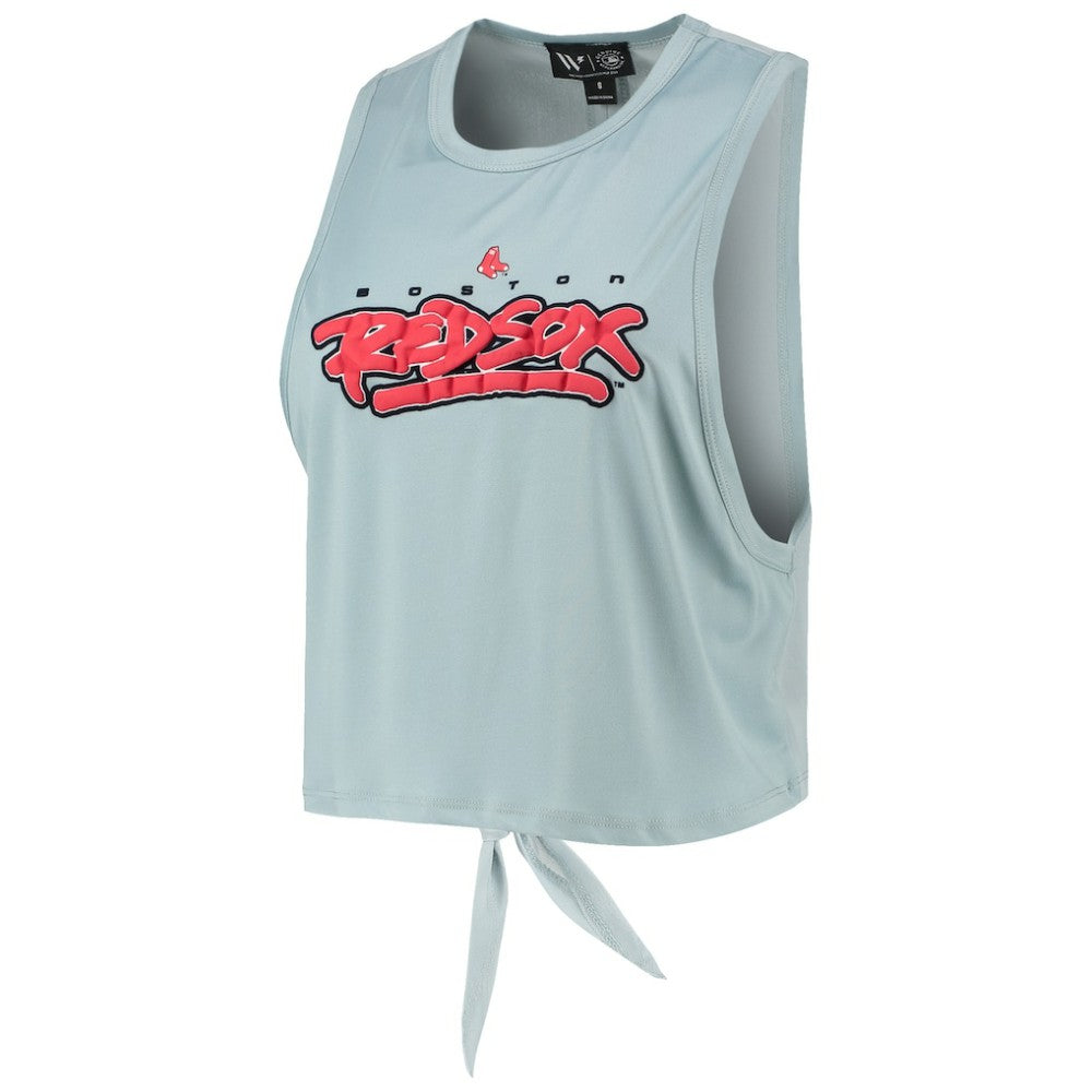 Boston Red Sox The Wild Collective Women's Open Back Twist-Tie Tank Top - MLB