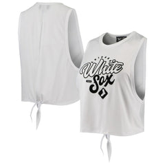 Chicago White Sox The Wild Collective Women's Open Back Twist-Tie Tank Top - MLB