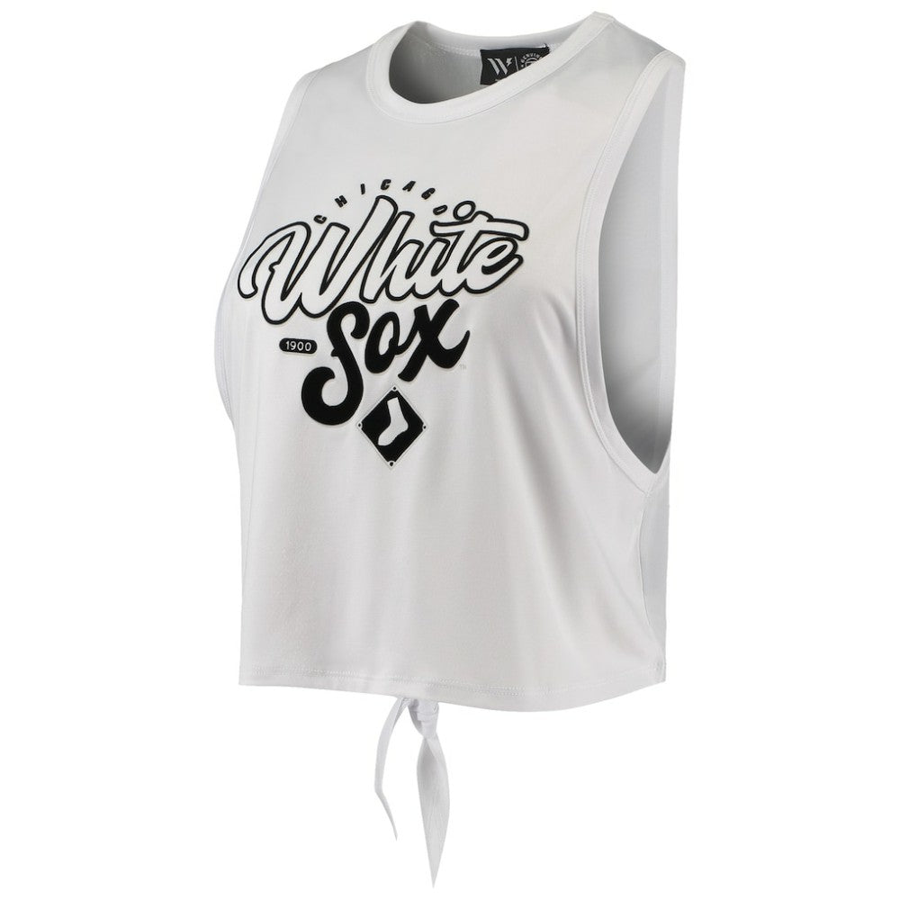 Chicago White Sox The Wild Collective Women's Open Back Twist-Tie Tank Top - MLB