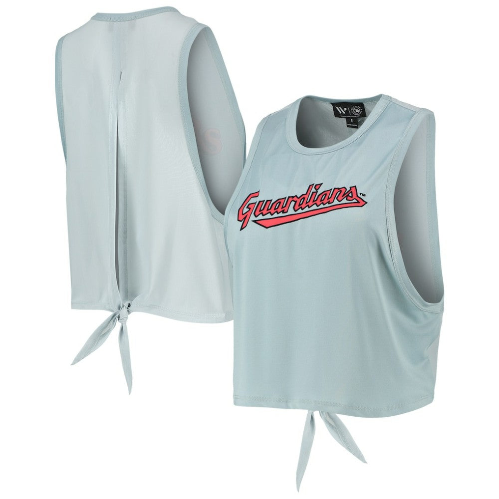Cleveland Guardians The Wild Collective Women's Open Back Twist-Tie Tank Top - MLB