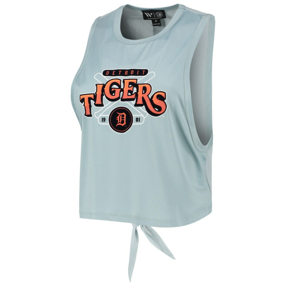 Detroit Tigers The Wild Collective Women's Open Back Twist-Tie Tank Top - MLB