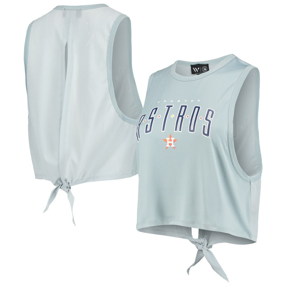 Houston Astros The Wild Collective Women's Open Back Twist-Tie Tank Top - MLB