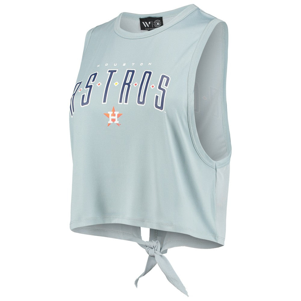 Houston Astros The Wild Collective Women's Open Back Twist-Tie Tank Top - MLB