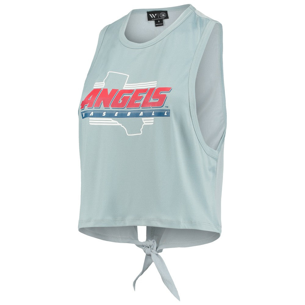 Los Angeles Angels The Wild Collective Women's Open Back Twist-Tie Tank Top - MLB