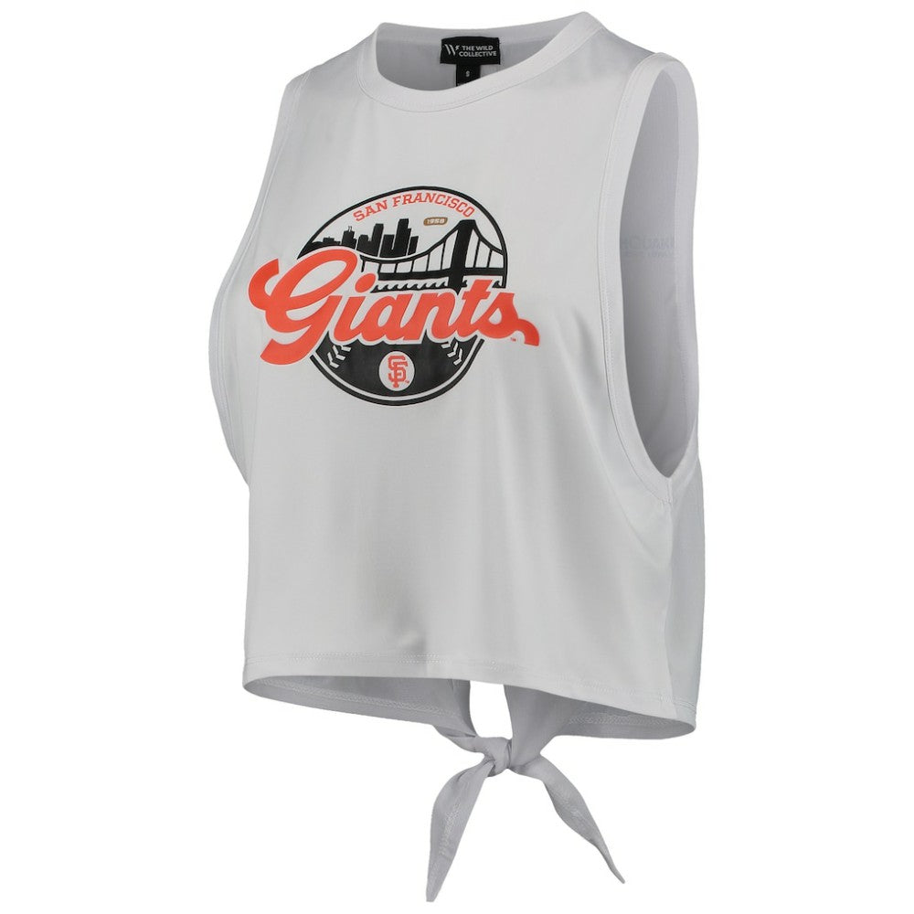 San Francisco Giants The Wild Collective Women's Open Back Twist-Tie Tank Top - MLB