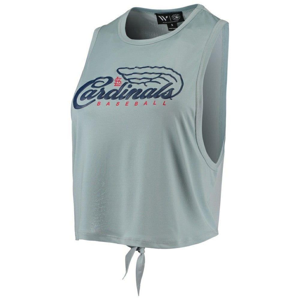 St. Louis Cardinals The Wild Collective Women's Open Back Twist-Tie Tank Top - MLB