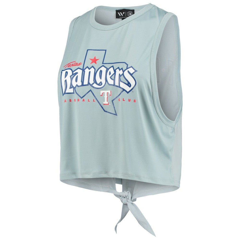 Texas Rangers The Wild Collective Women's Open Back Twist-Tie Tank Top - MLB
